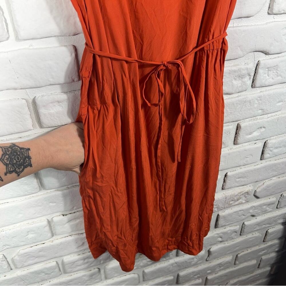 Vince Silk Blend Orange Mini Dress Size Small - Picture 6 of 10